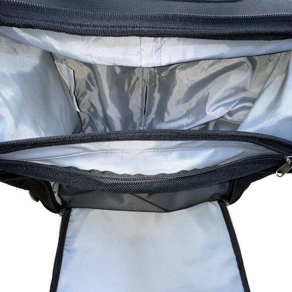 Ciao Unisex Black Nylon Under-The-Seat Spacious Rolling Travel Case - Picture 11 of 14